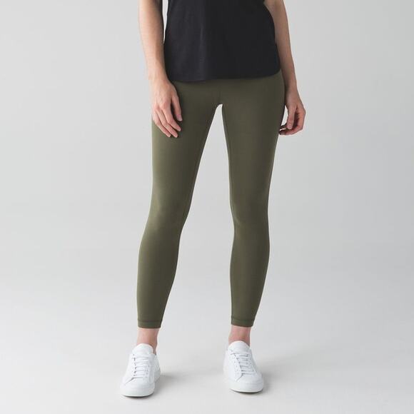 Lululemon Align Pull On High Waisted Yoga Leggings Pants II Fatigue Green 6 - Picture 1 of 11